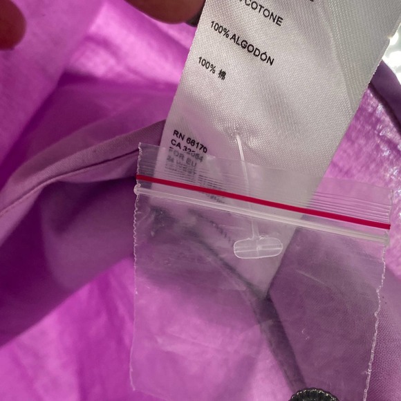 Free People Annie Butterfly Bush Purple Pintuck Pleated Tunic Top Sz Small NWOT - Picture 7 of 11